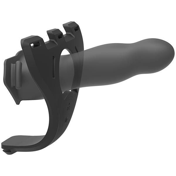 Doc Johnson 7 Inch Silicone Vibrating Hollow Strap-on Set With Remote Control 7 Doc Johnson 7 Inch Silicone Vibrating Hollow Strap-on Set With Remote Control - Image 5