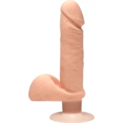 Doc Johnson The D Perfect D 8 Inch Extra-Thick Vibrating Realistic Dildo