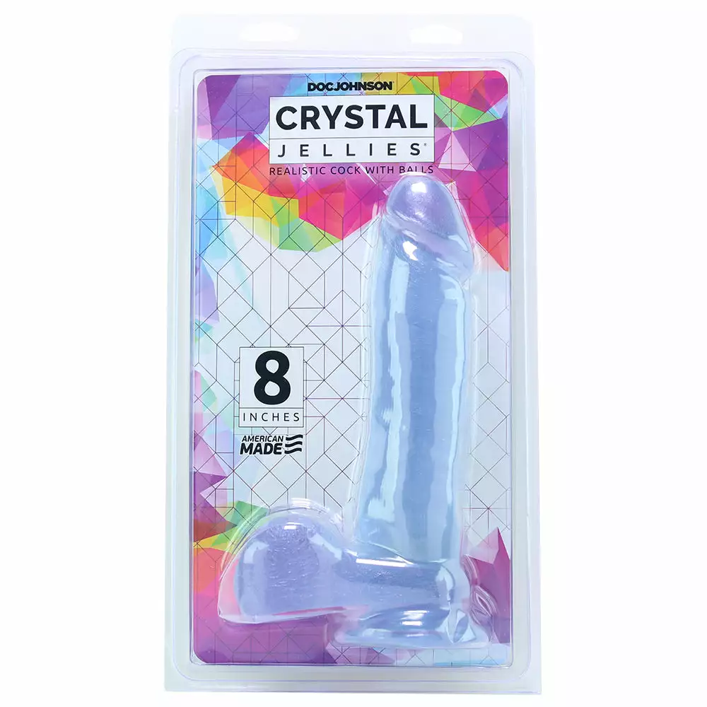 Doc Johnson Crystal Jellies 8 Inch Realistic Ballsy Cock 8 Doc Johnson Crystal Jellies 8 Inch Realistic Ballsy Cock - Image 6
