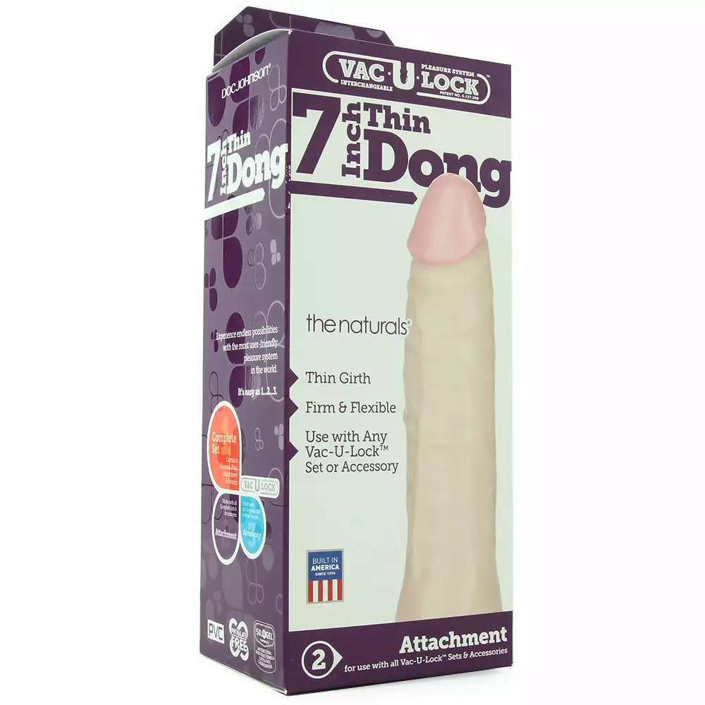 Doc Johnson Thin Natural 7 Inch Vac-U-Lock Dildo 8 Doc Johnson Thin Natural 7 Inch Vac-U-Lock Dildo - Image 6